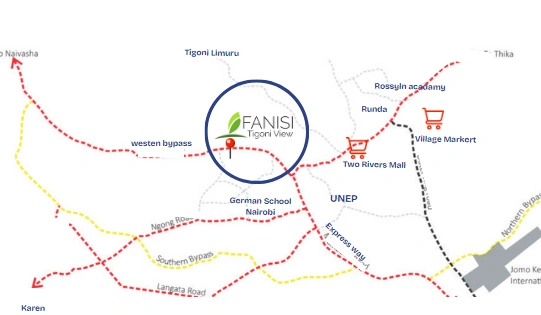 Convenient location near the Western Bypass, providing easy access to Nairobi CBD