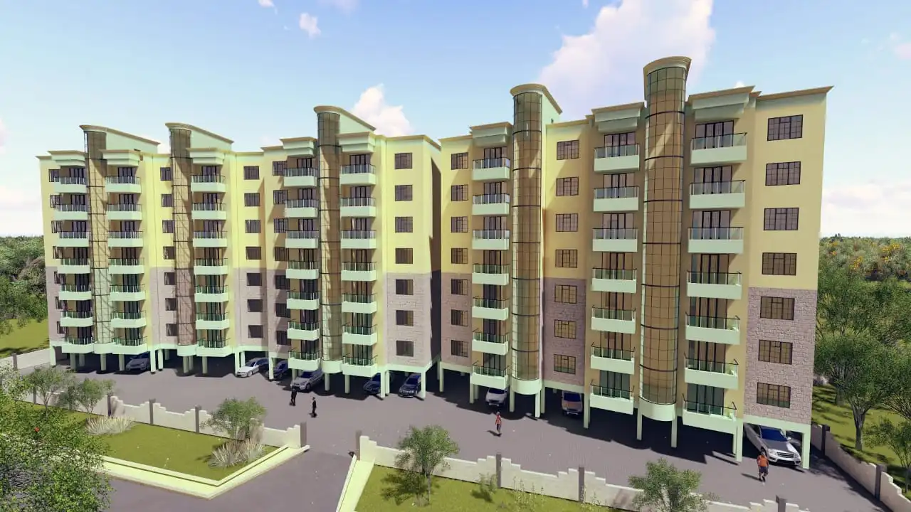 Modern 2-bedroom apartment with a spacious balcony in Nairobi.